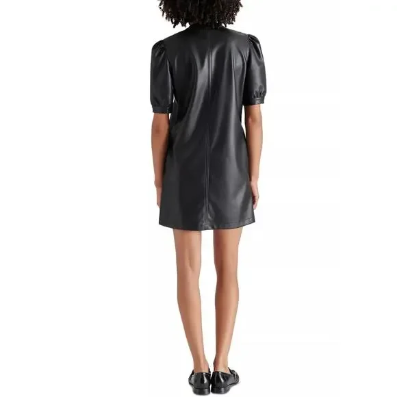 NWT Steve Madden Roxanne Faux Leather Shift Dress sz S